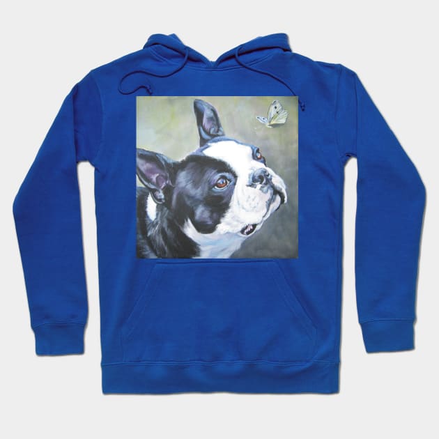 Boston Terrier Fine Art Painting Hoodie by LASHEPARD